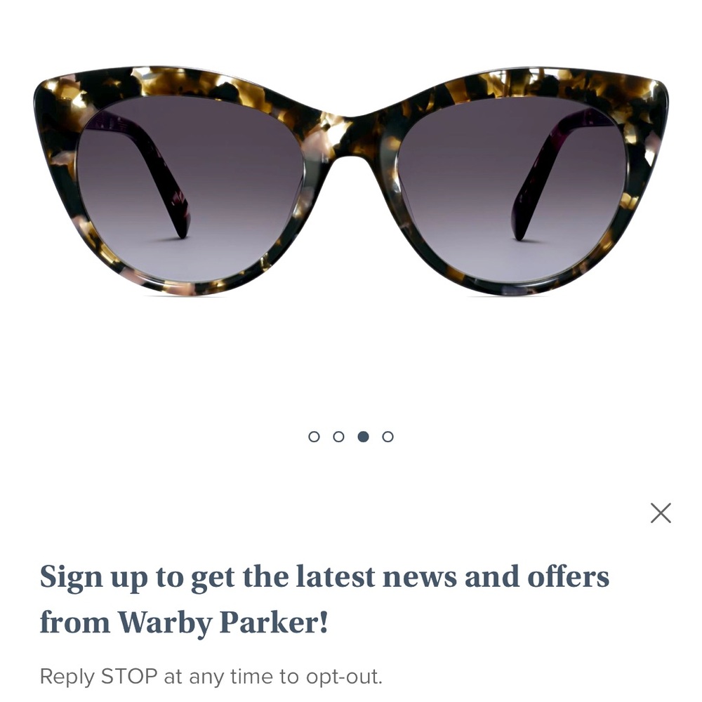 Warby parker Leta frames pristine ! Bought and never worn I took rx lenses out
